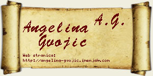 Angelina Gvojić vizit kartica